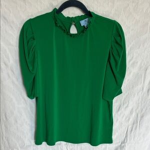 CeCe Emerald Short-Sleeve Blouse, Size L